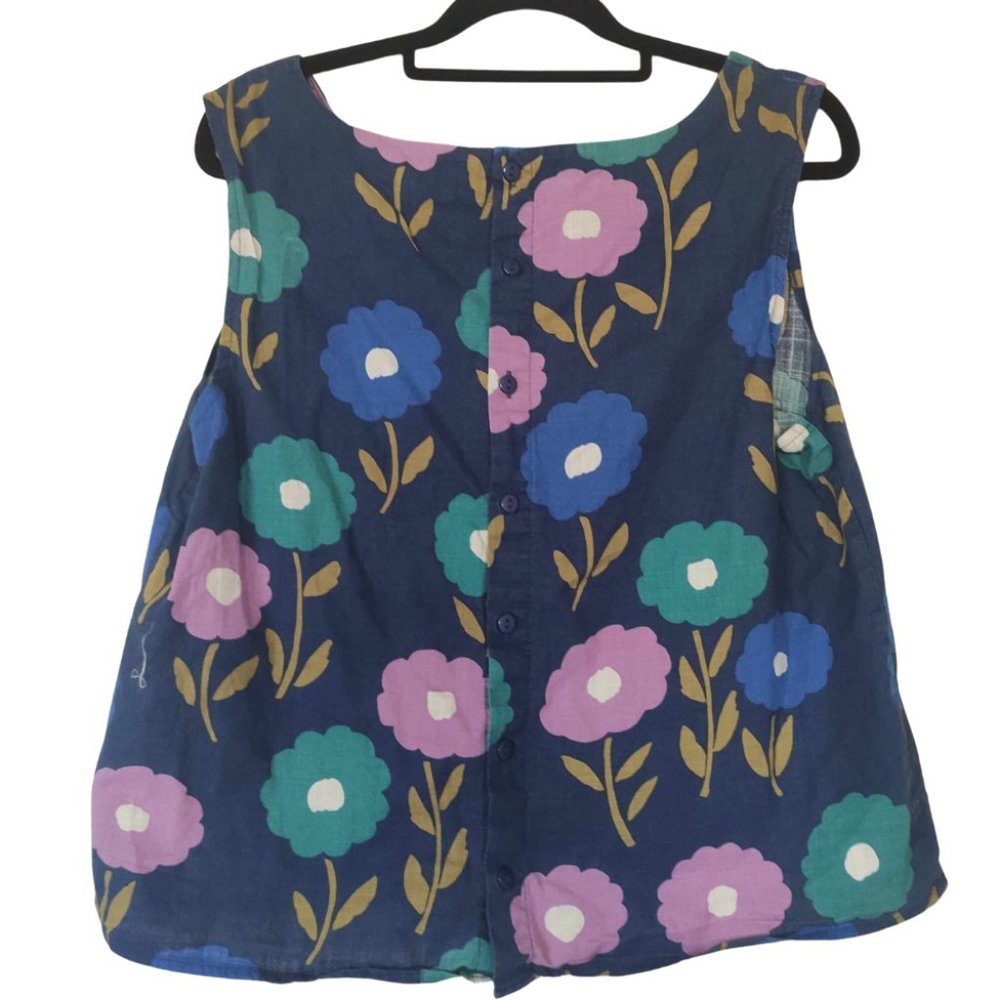 Princess Highway Blue Floral Square Neck Button-Back Blouse - Picture 2 of 3